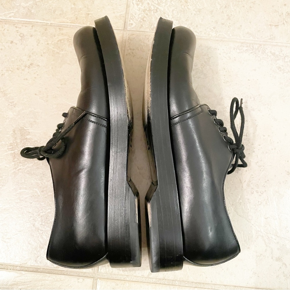 Gucci Lace Up Dress Shoes Black Leather - Picture 9 of 11